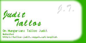 judit tallos business card